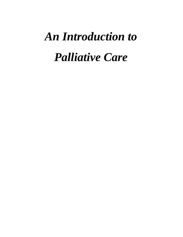 An Introduction to Palliative Care_1