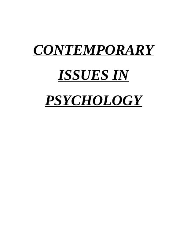 Contemporary Issues in Psychology_1