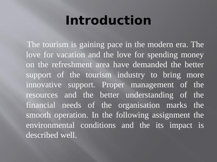 Description of the Travel and Tourism Business Environment_2
