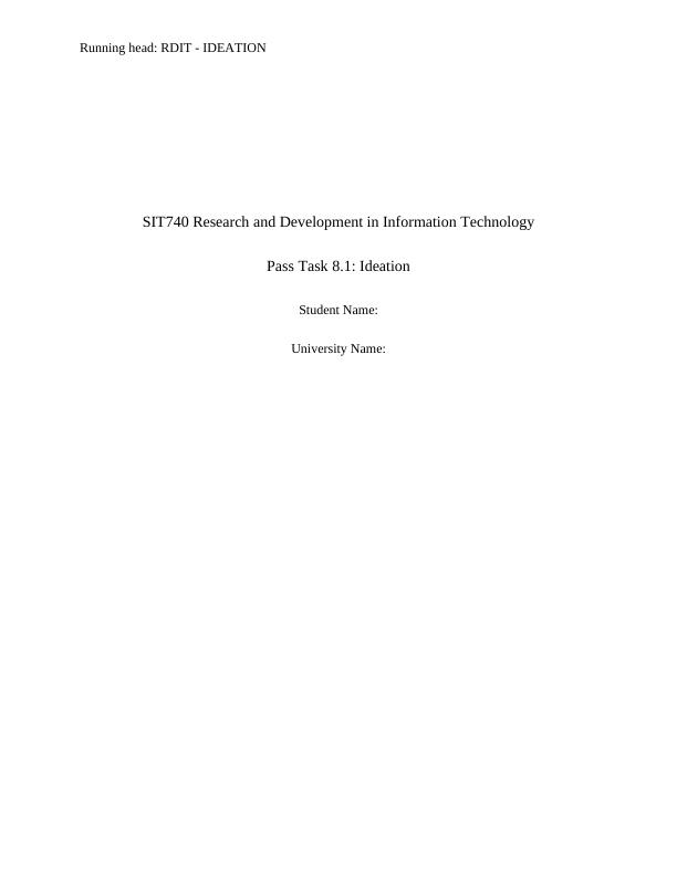 SIT740 Research and Development in Information Technology Pass_1