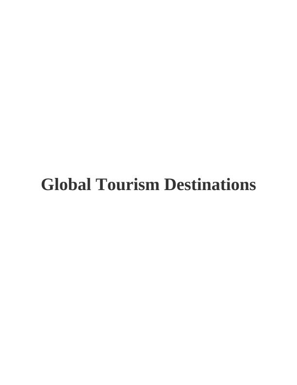 Global Tourism Destinations Assignment_1