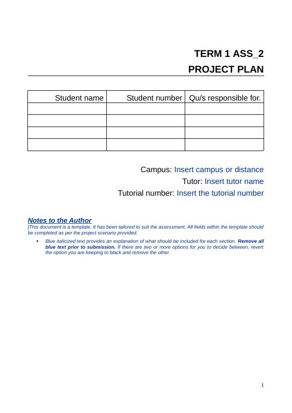 Project Plan for NAIDOC Week Celebrations_1