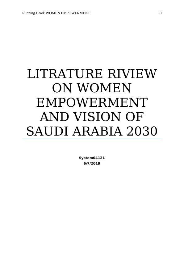 Women Empowerment: Importance, Challenges, and Vision for Saudi Arabia 2030_1