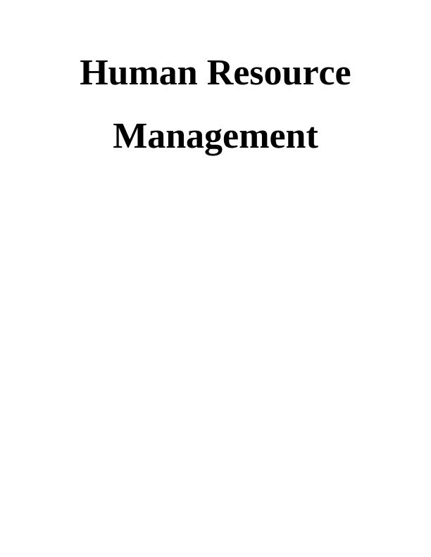 Human Resource Management in Posh Nosh Limited : Research Report_1