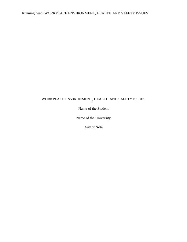 Report on Environmental Health and Safety Issues_1
