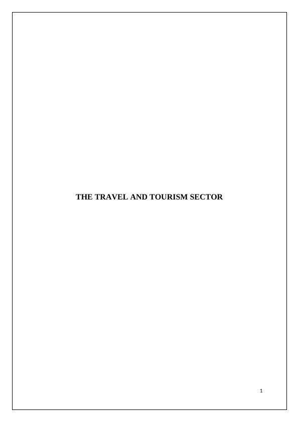 Travel and Tourism Sector Assignment Sample_1