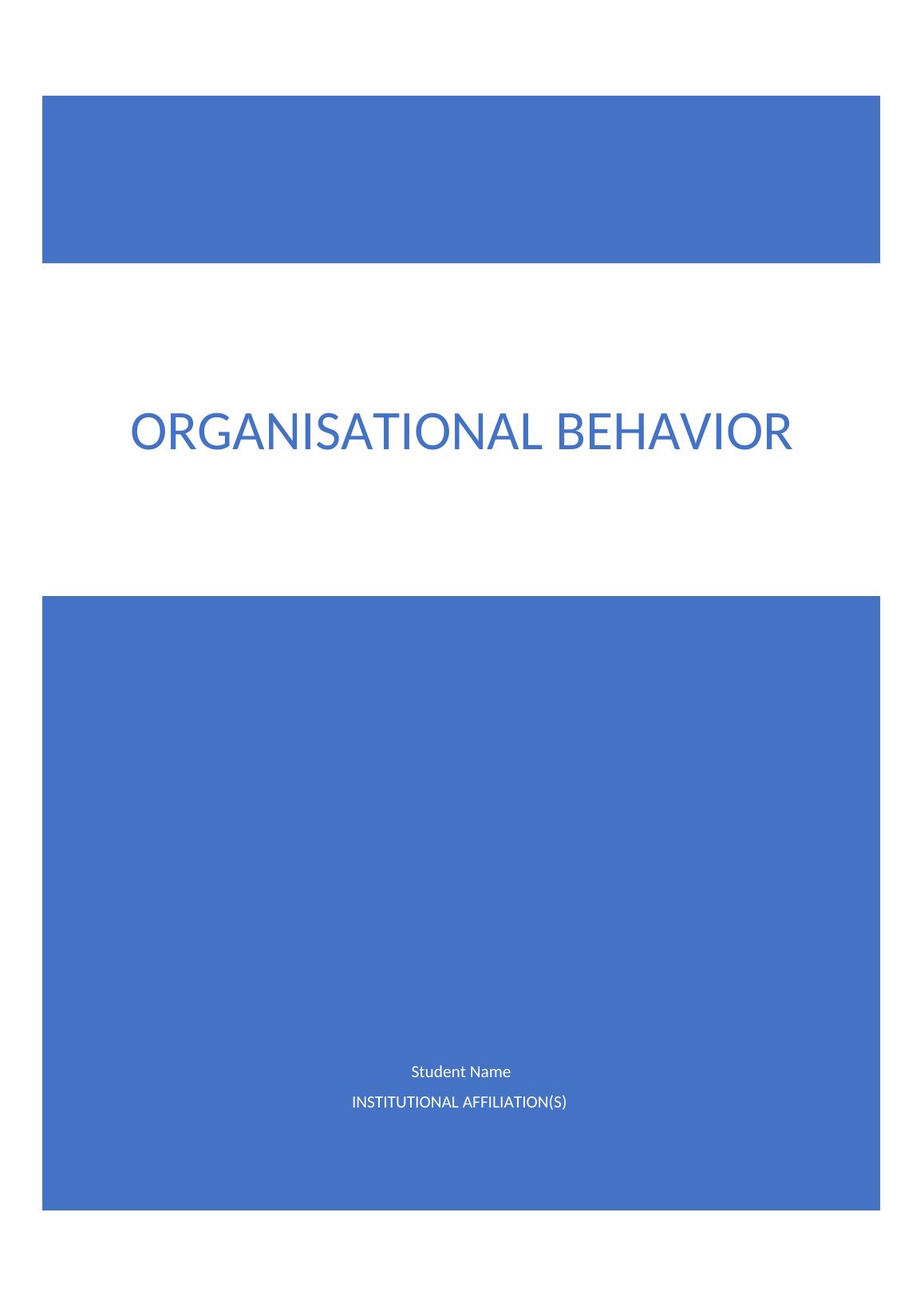 research topics in organisational behaviour