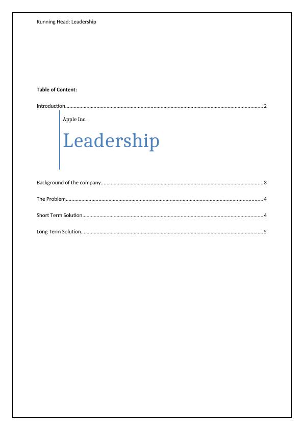 Report on Leadership in Apple Inc_1