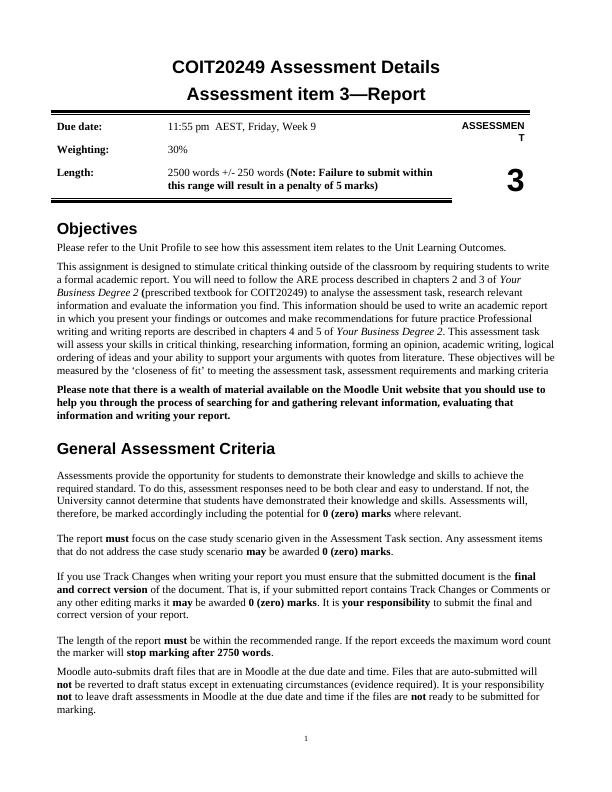 Assessment Item Relates to the Unit Learning Outcomes_1