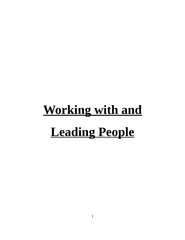 Working with and Leading People Assignment_1
