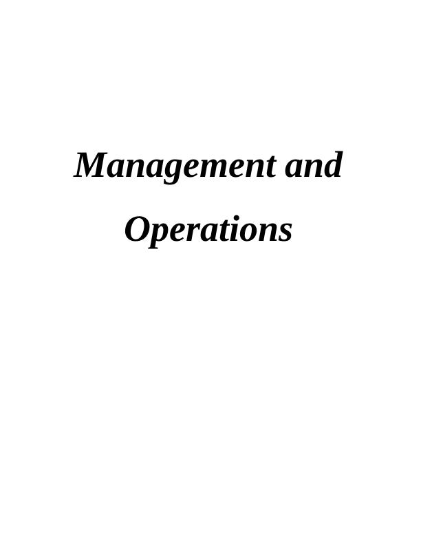 Evaluation of Operation Management_1