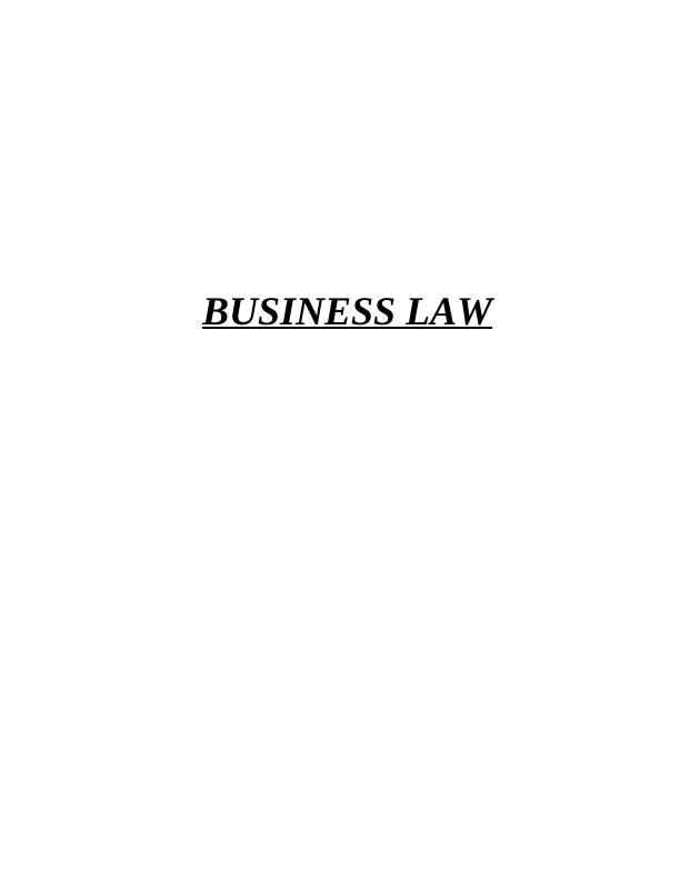 Introduction to Business Law  Assignment_1