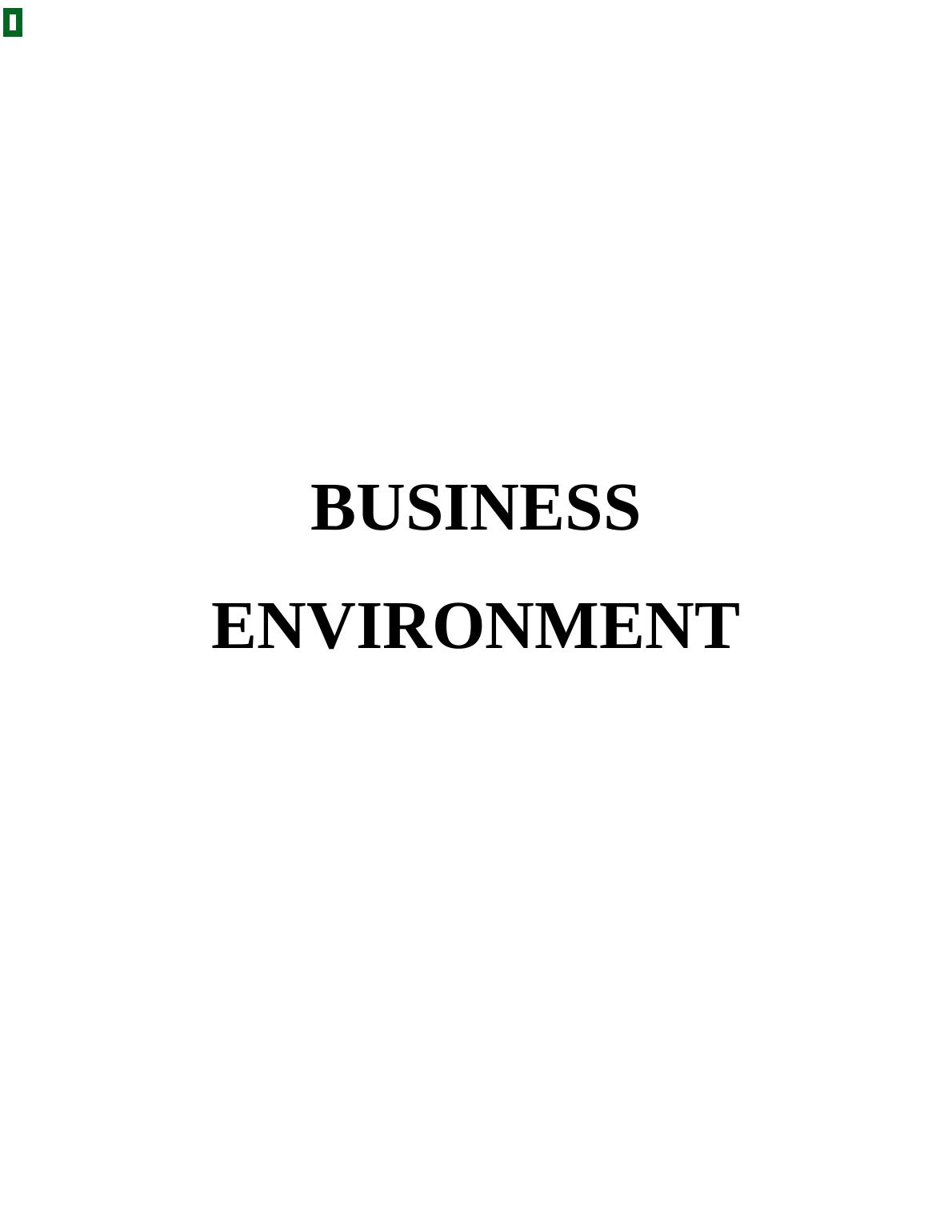 Business Environment Assignment : Tesco_1
