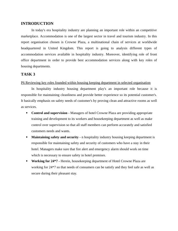 (PDF) Managing Accommodation services - Assignment_3