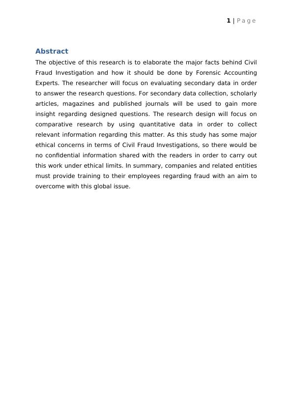Civil Fraud Investigation (Research Proposal)_2