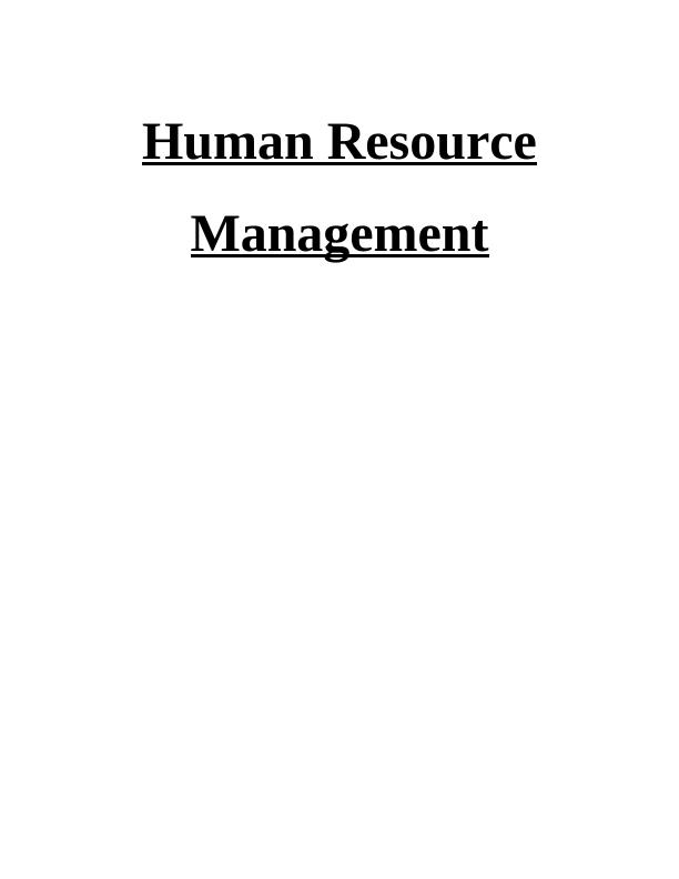 Introduction to Aviva Human Resource Management_1
