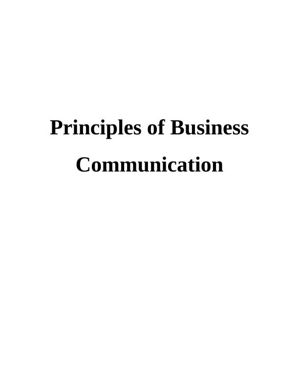 assignment of business communication