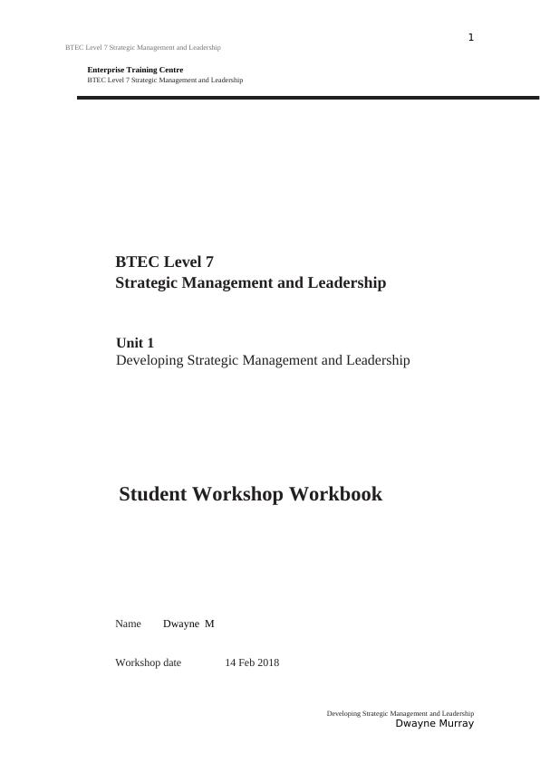 Strategic Management and Leadership  Assessment  2022_1