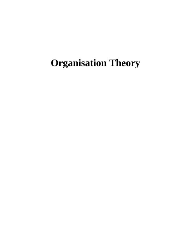 Organisation Theory_1