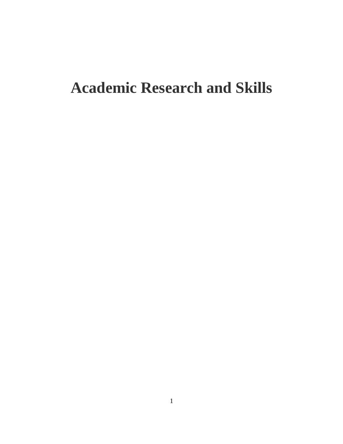 Academic Research and Skills_1