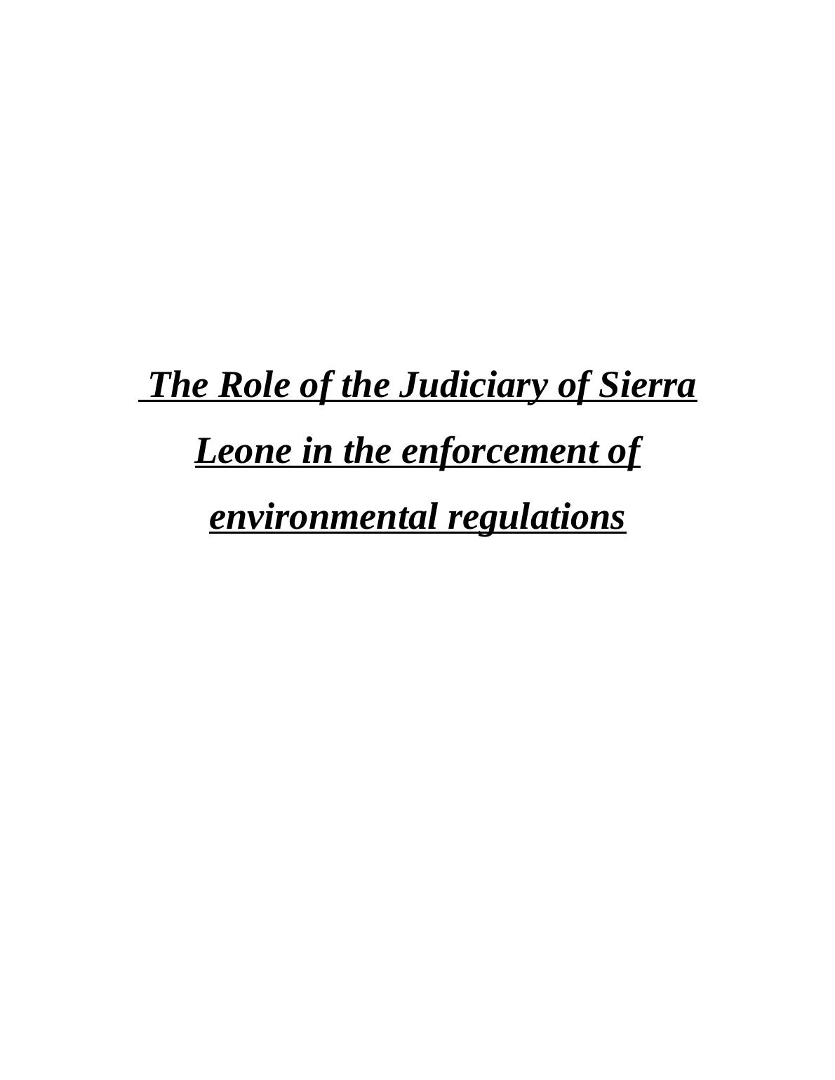 Chapter 2 : The Judiciary and The  Environment_1