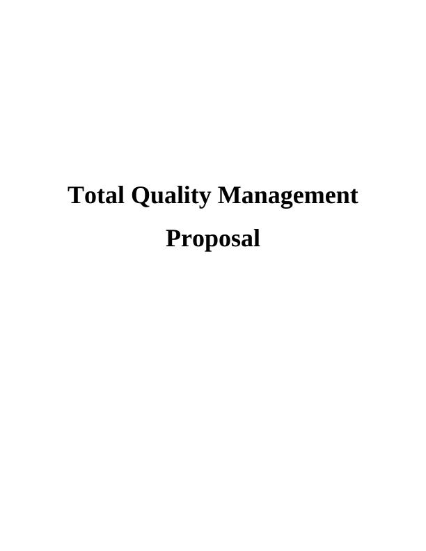 Total Quality Management (TQM) Assignment_1