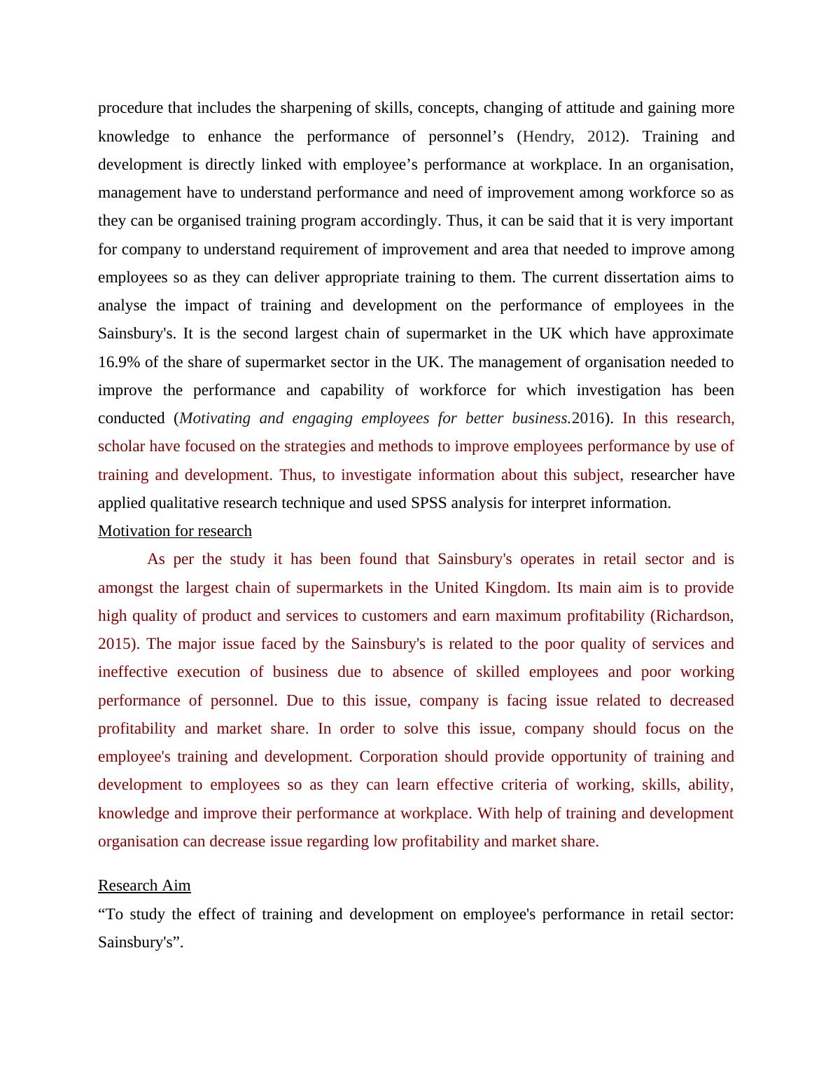 research paper on impact of training and development on employee performance