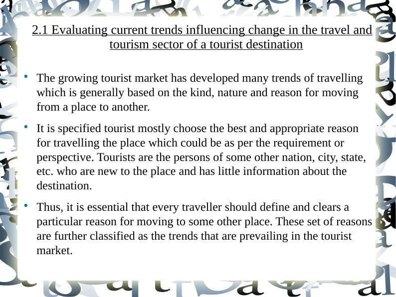 Contemporary Issues in Travel and Tourism - Task 2_2