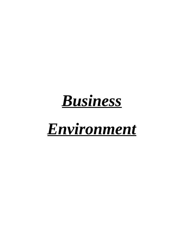 Business Environment of Starbucks : Assignment_1