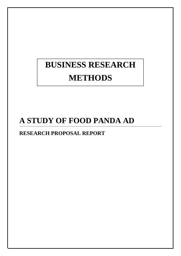 Business Research | FOOD PANDA_1
