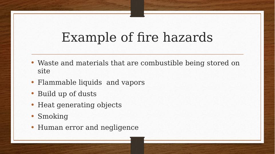 Fire hazard assignment 6 Description of the hazards_3
