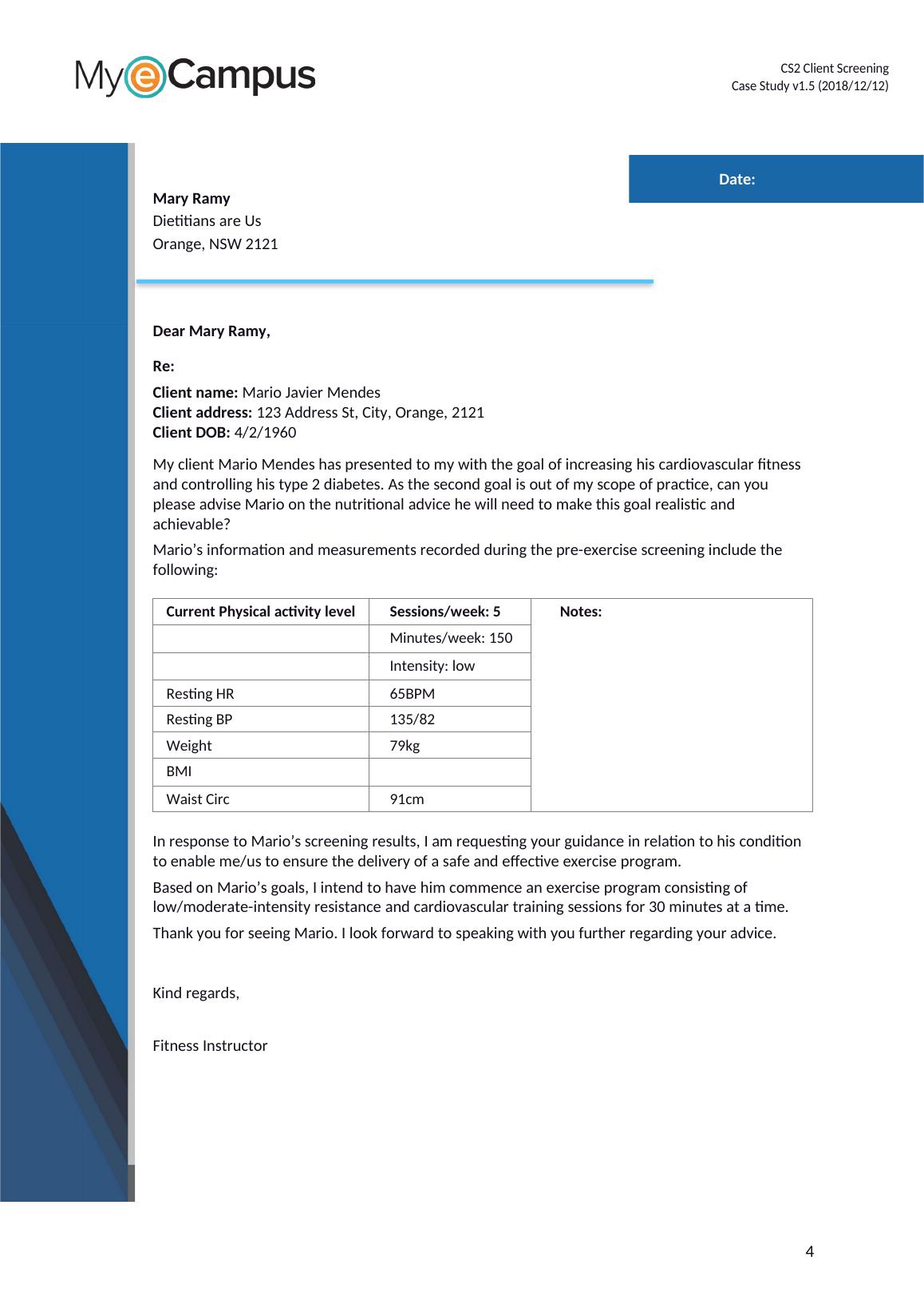 CS2 Client Screening Case Study