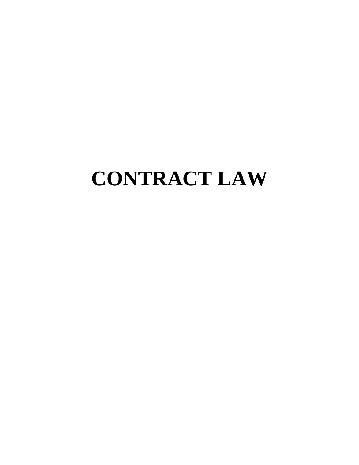 law of contract case study and solution