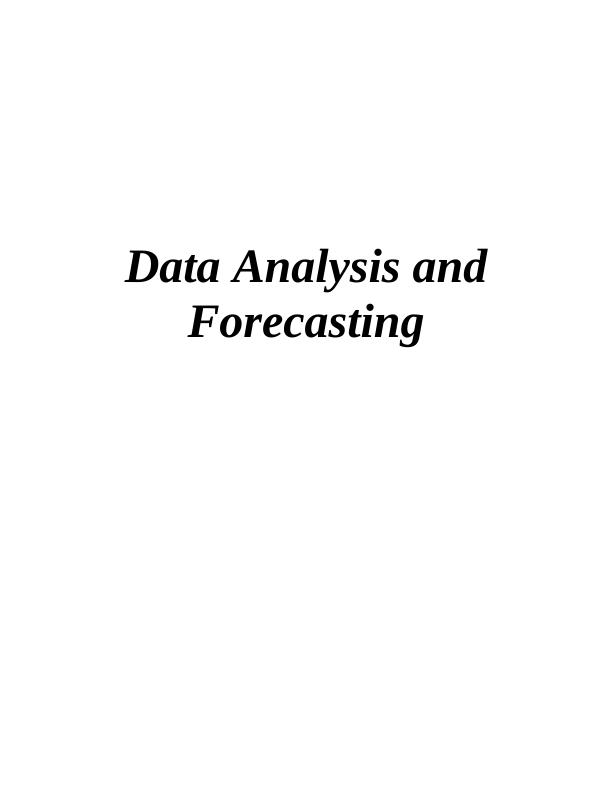Data Analysis and Forecasting_1