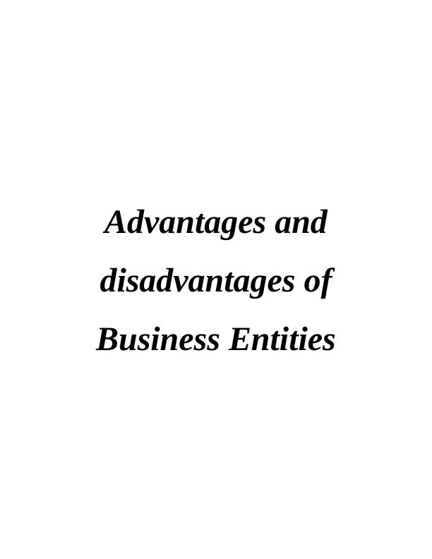 Advantages and disadvantages of Business Entities_1