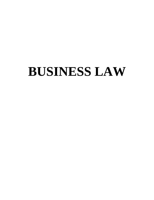 Project Report on Business Law ans Structure of English Legal System_1