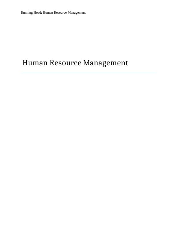 Paper on HRM Practices of McDonald Company_1