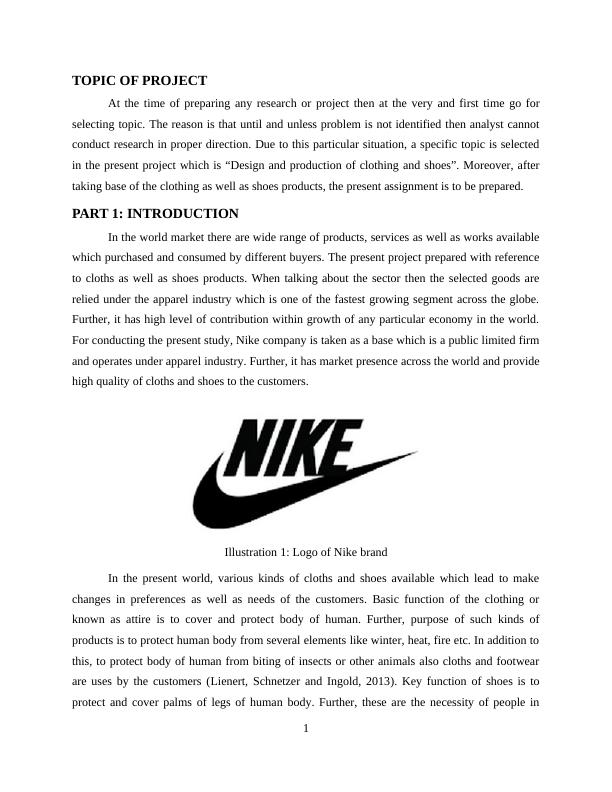 Design and Production of Clothing and Shoes in Nike : Report_5