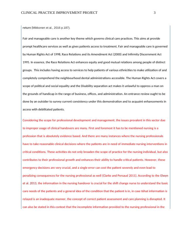 NURS2006 Clinical Practice Improvement Project Report Assignment_3