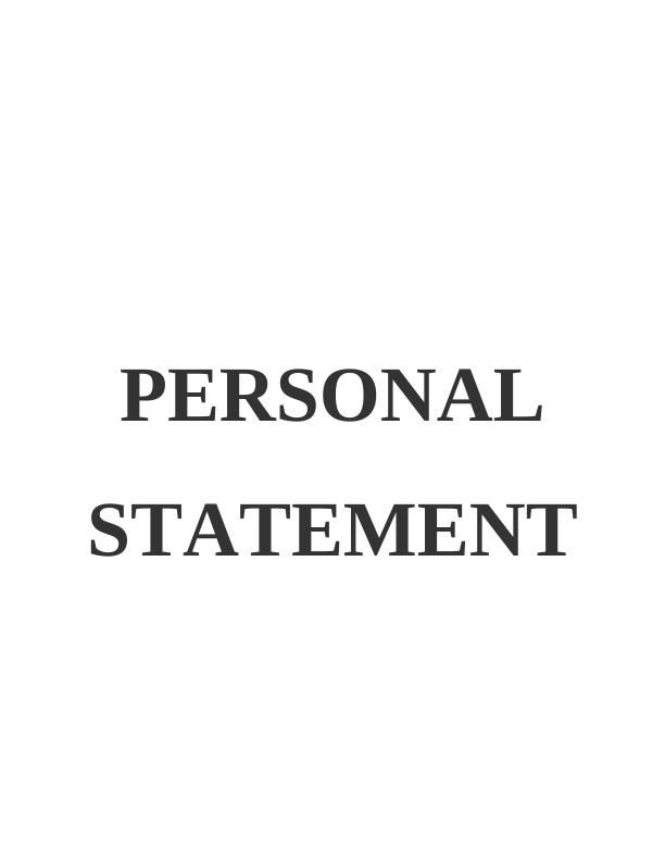 Personal statement in Hospitality industry_1