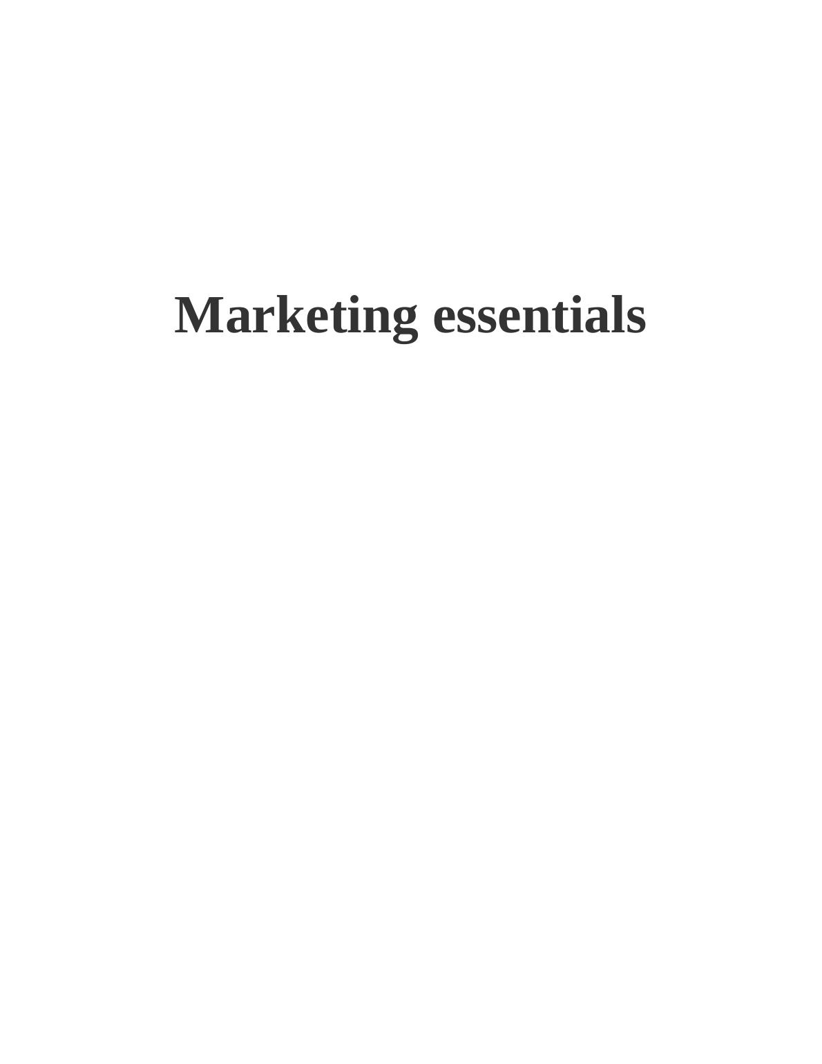 (Doc) P1 Explaining the key roles and responsibilities of the marketing function_1