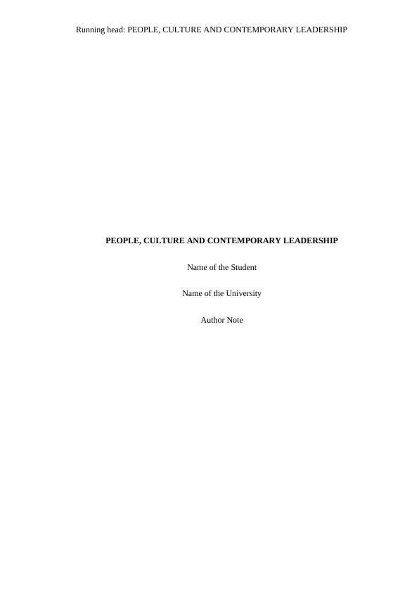 contemporary leadership essay