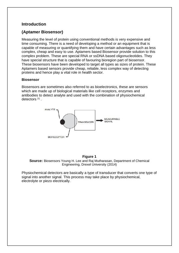 Aptamer Biosensor : Assignment_1