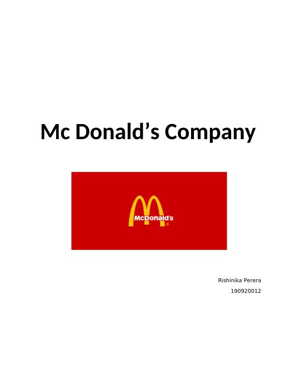 (PDF) McDonald's Success Strategy And Global Expansion_1