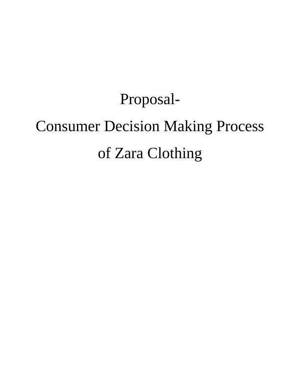 Consumer Decision Making Process of Zara Clothing_1