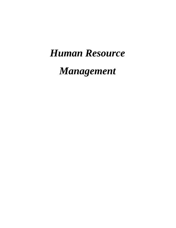 Report on Human Resource Management : ALDI_1