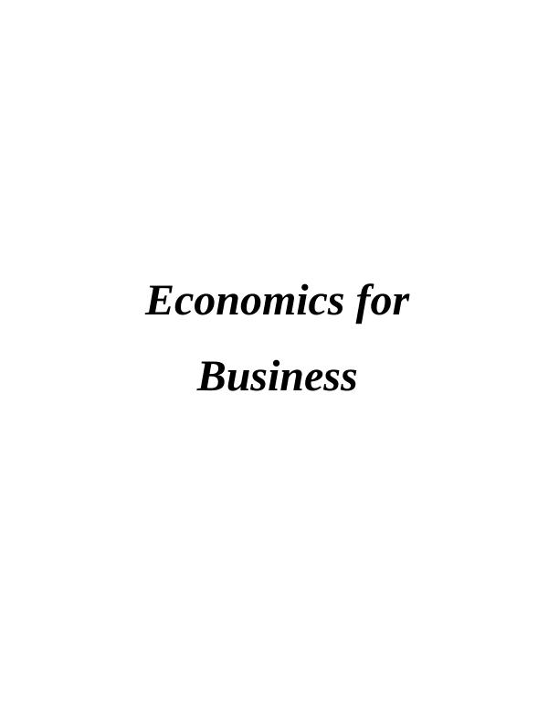 Economics for Business- Assignment_1