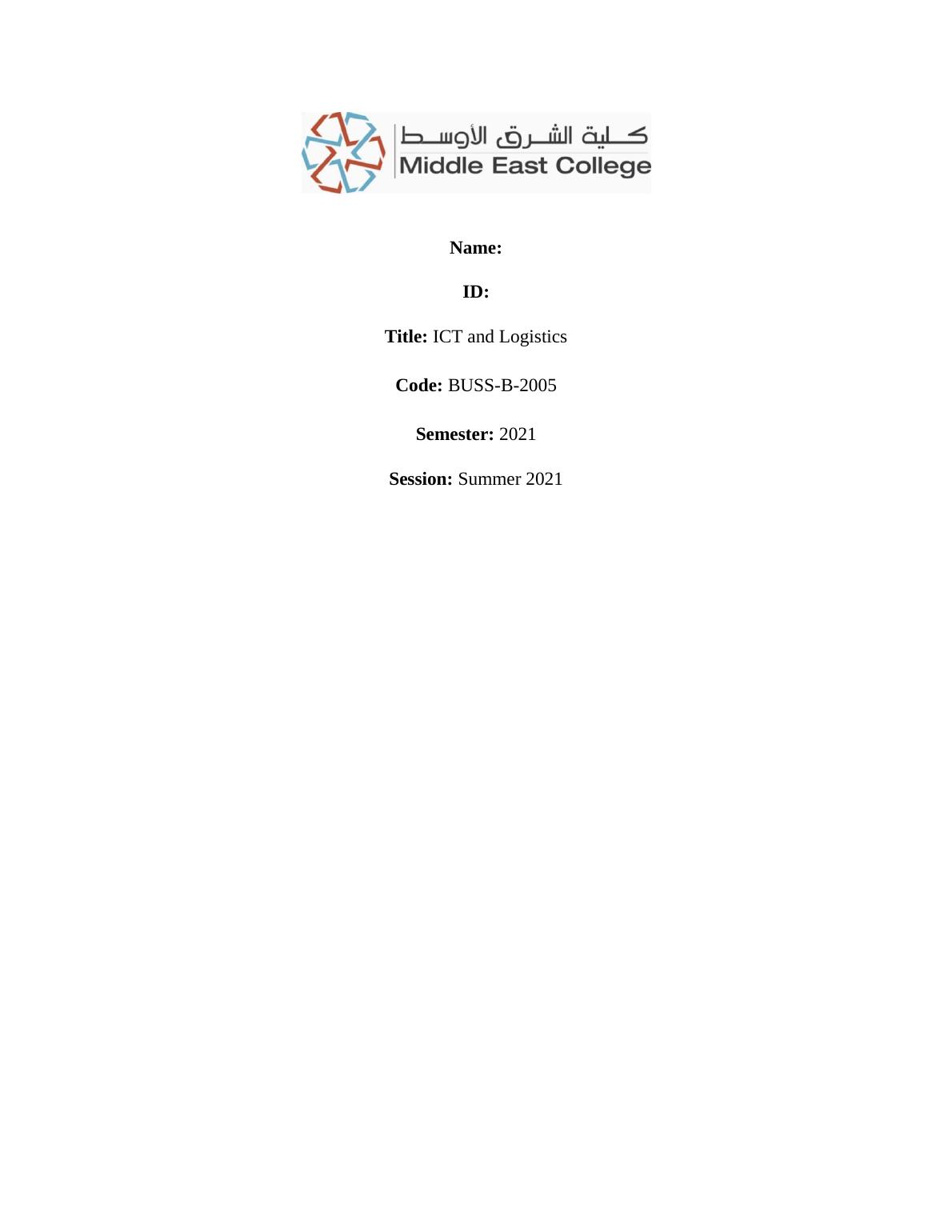 ICT and Logistics Assignment pdf_1
