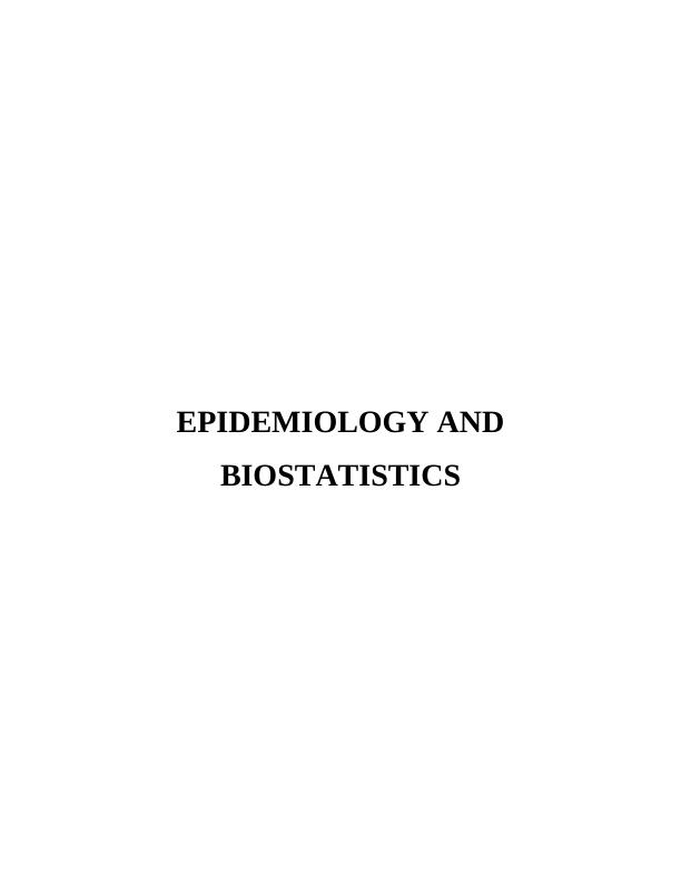 Epidemiology And Biostatistics - PDF