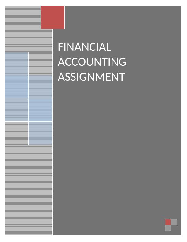 Financial Accounting  Assignment_1